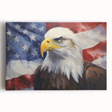 Bald Eagle & American Flag - Patriotic Wall Art for Independence Day