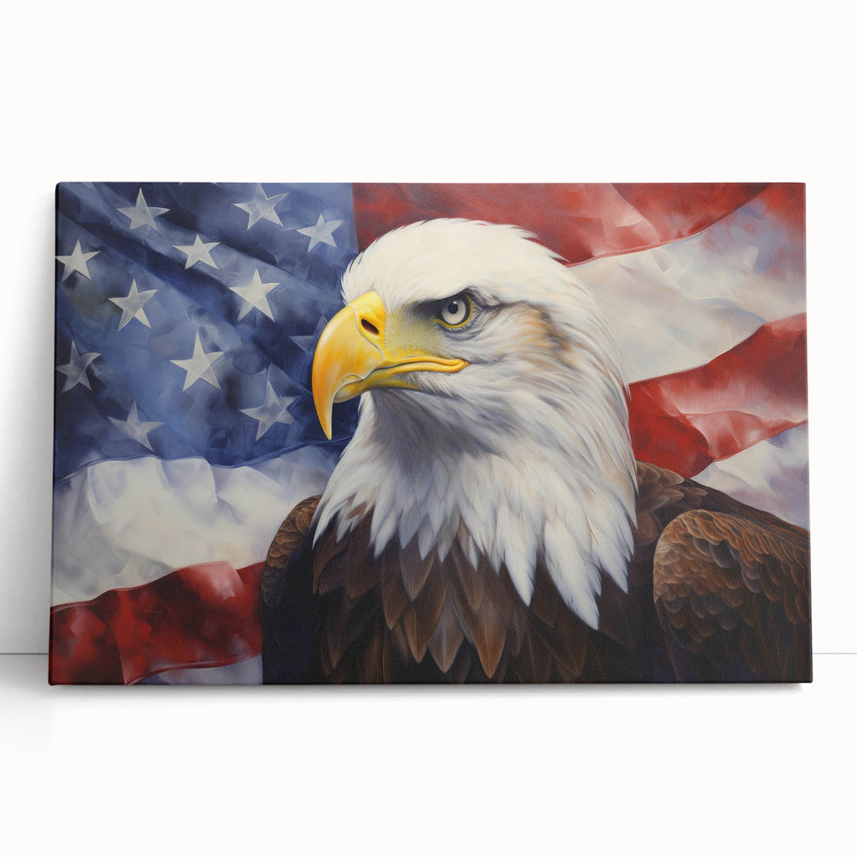 Bald Eagle & American Flag - Patriotic Wall Art for Independence Day