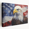 Bald Eagle & American Flag - Patriotic Wall Art for Independence Day