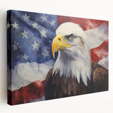 Bald Eagle & American Flag - Patriotic Wall Art for Independence Day