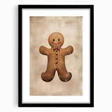 Rustic Gingerbread Man – Festive Christmas Art Prints