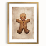 Rustic Gingerbread Man – Festive Christmas Art Prints