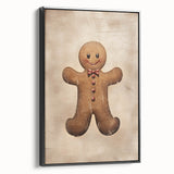 Rustic Gingerbread Man – Festive Christmas Art Prints