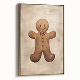 Rustic Gingerbread Man – Festive Christmas Art Prints