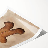 Rustic Gingerbread Man – Festive Christmas Art Prints