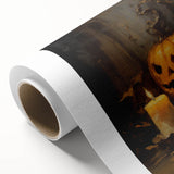 Jack O Lantern Candlelight Halloween Wall Art - Gothic Oil Painting