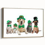 St. Patrick’s Day Pets - Festive Leprechaun Wall Art