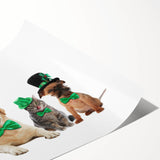 St. Patrick’s Day Pets - Festive Leprechaun Wall Art