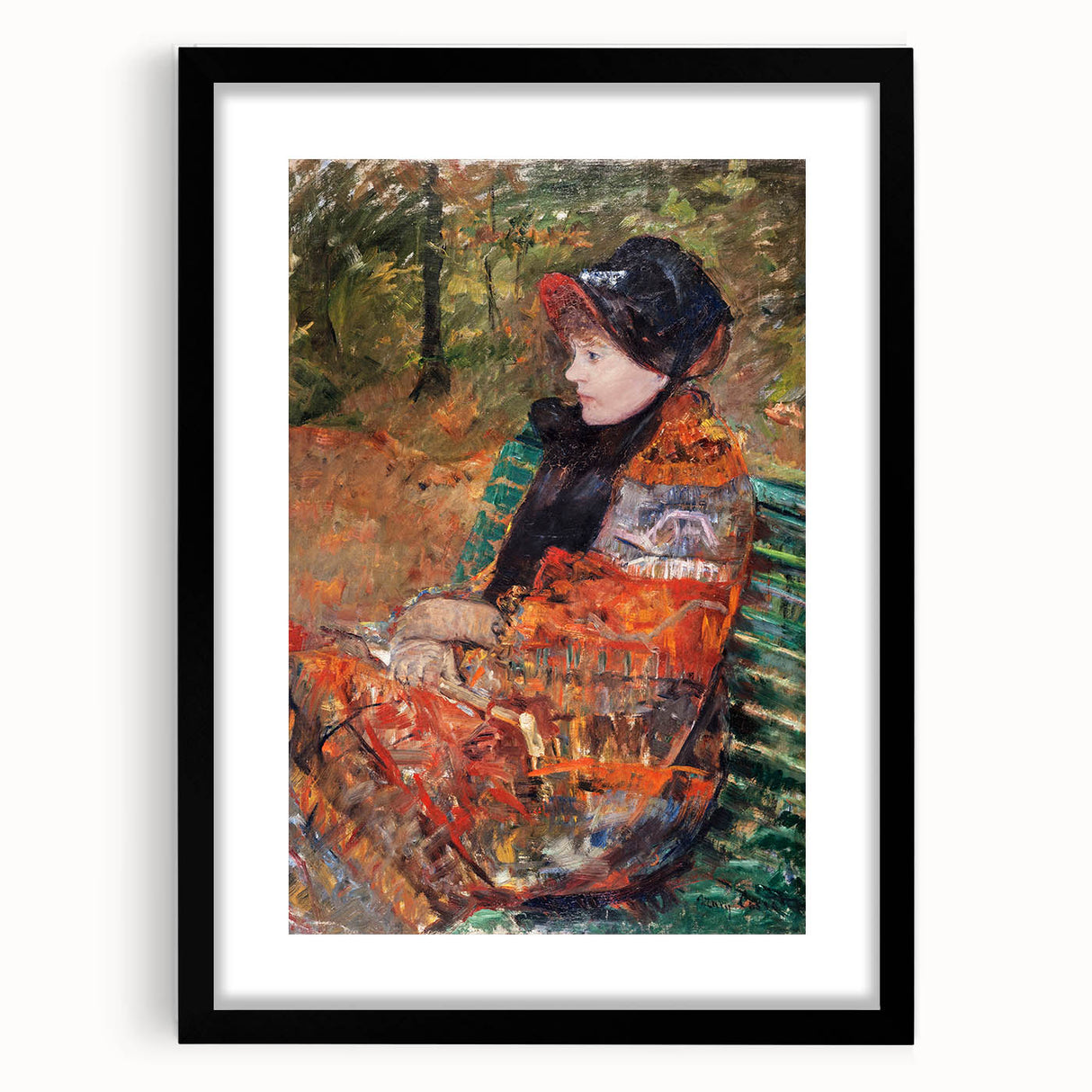Autumn, Portrait of Lydia Cassatt - Vibrant Portrait by Mary Cassatt