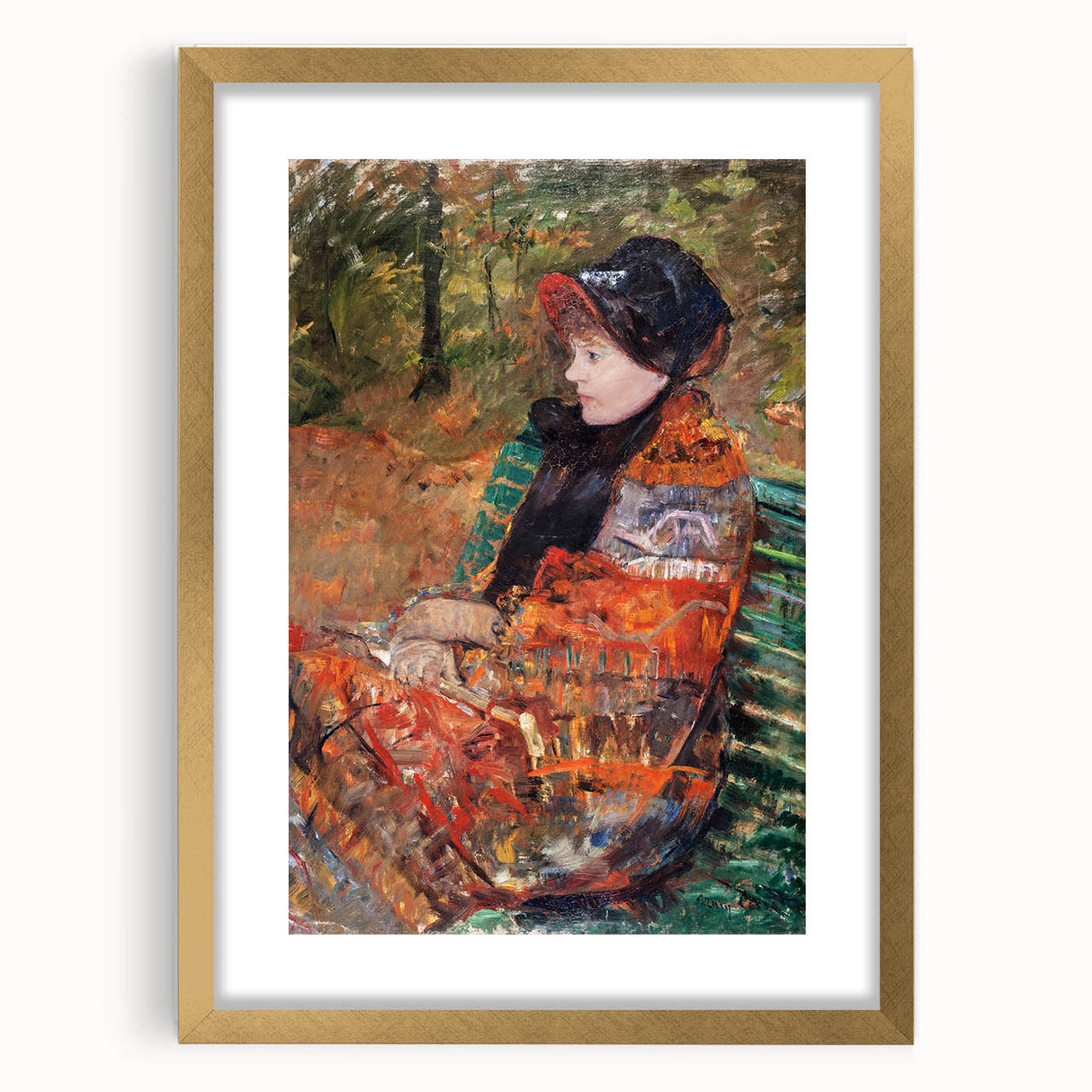 Autumn, Portrait of Lydia Cassatt - Vibrant Portrait by Mary Cassatt