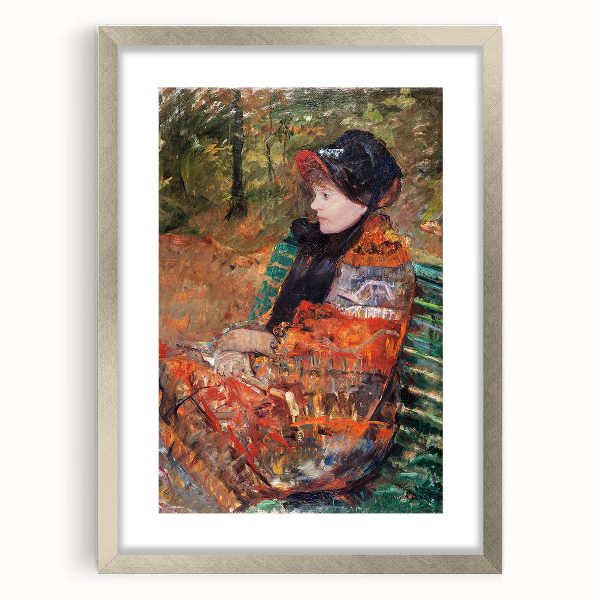 Autumn, Portrait of Lydia Cassatt - Vibrant Portrait by Mary Cassatt