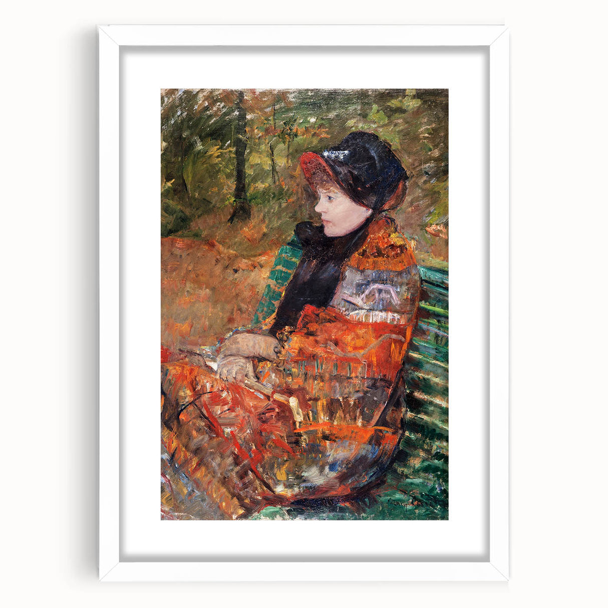 Autumn, Portrait of Lydia Cassatt - Vibrant Portrait by Mary Cassatt