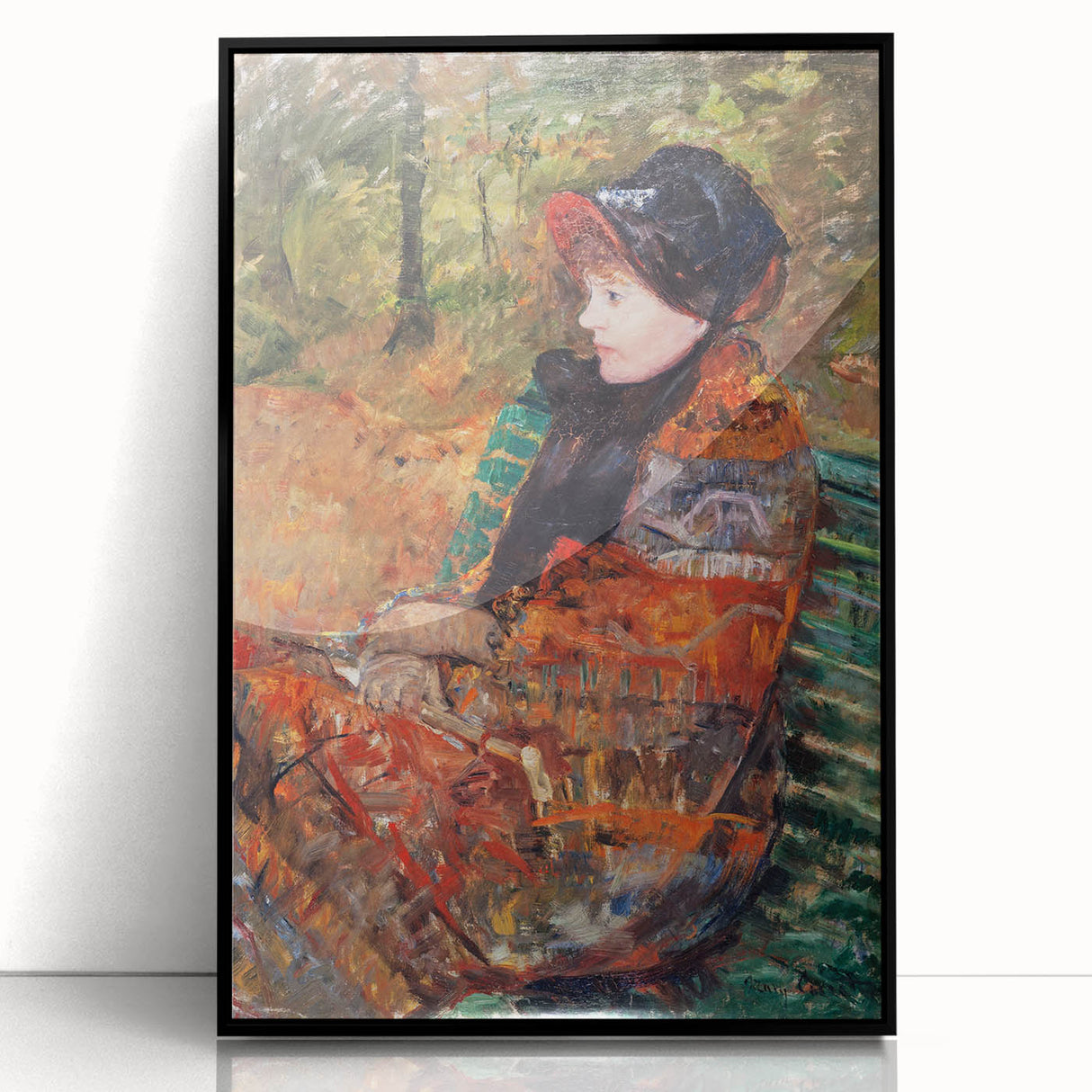 Autumn, Portrait of Lydia Cassatt - Vibrant Portrait by Mary Cassatt