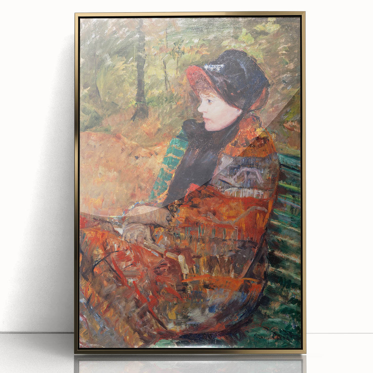 Autumn, Portrait of Lydia Cassatt - Vibrant Portrait by Mary Cassatt