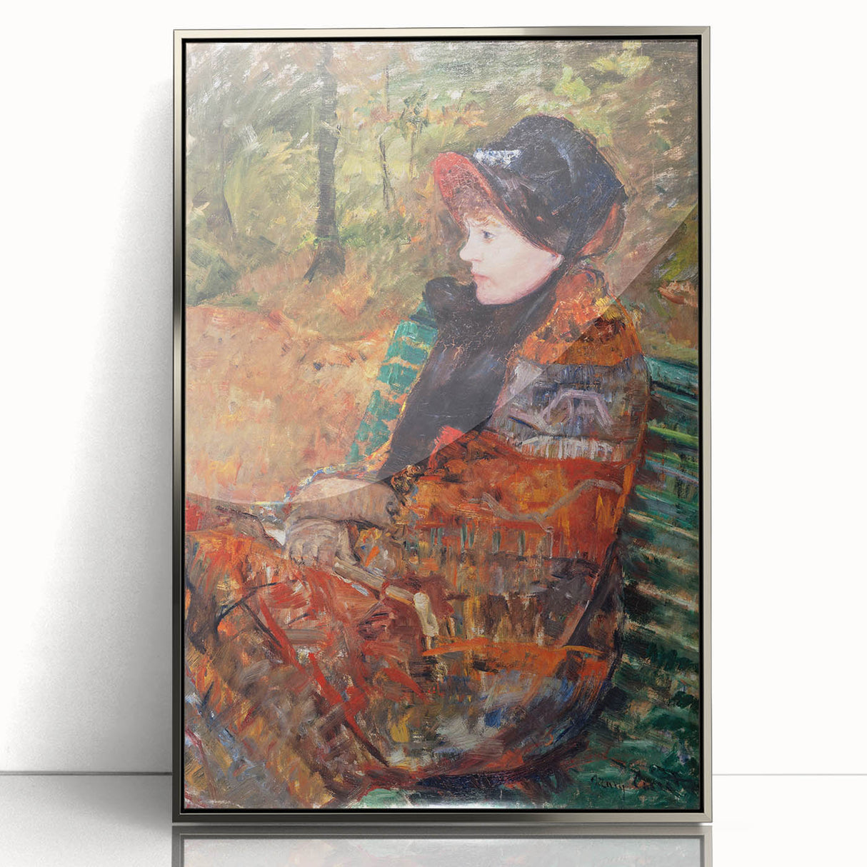 Autumn, Portrait of Lydia Cassatt - Vibrant Portrait by Mary Cassatt