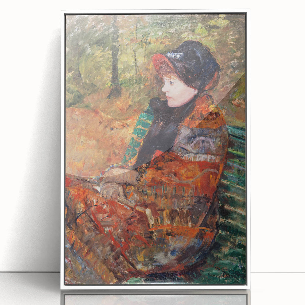 Autumn, Portrait of Lydia Cassatt - Vibrant Portrait by Mary Cassatt