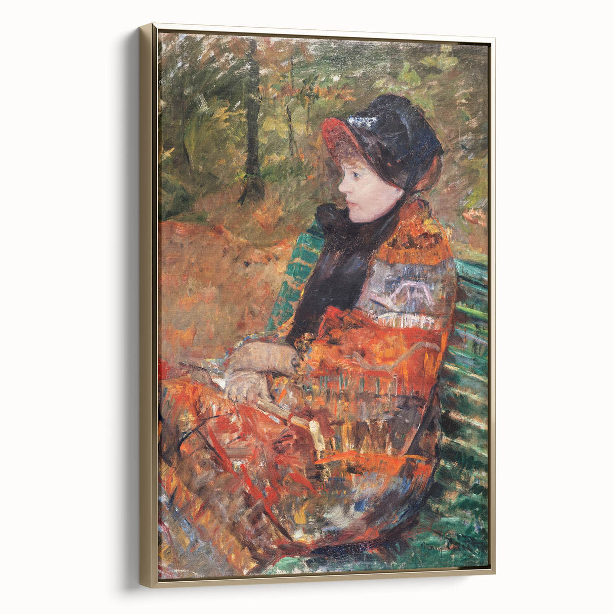 Autumn, Portrait of Lydia Cassatt - Vibrant Portrait by Mary Cassatt