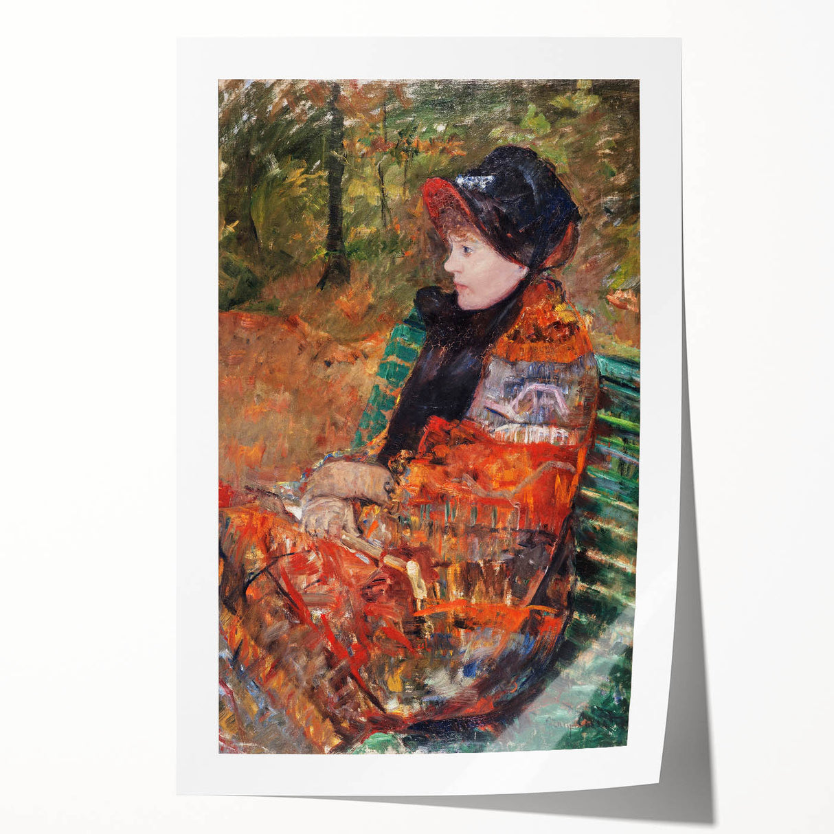Autumn, Portrait of Lydia Cassatt - Vibrant Portrait by Mary Cassatt