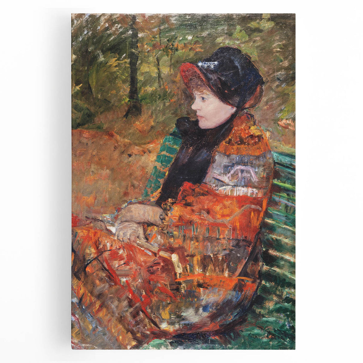 Autumn, Portrait of Lydia Cassatt - Vibrant Portrait by Mary Cassatt