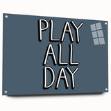 Play All Day Boys Room Wall Art – Kids Wall Art Prints for Playroom