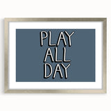 Play All Day Boys Room Wall Art – Kids Wall Art Prints for Playroom