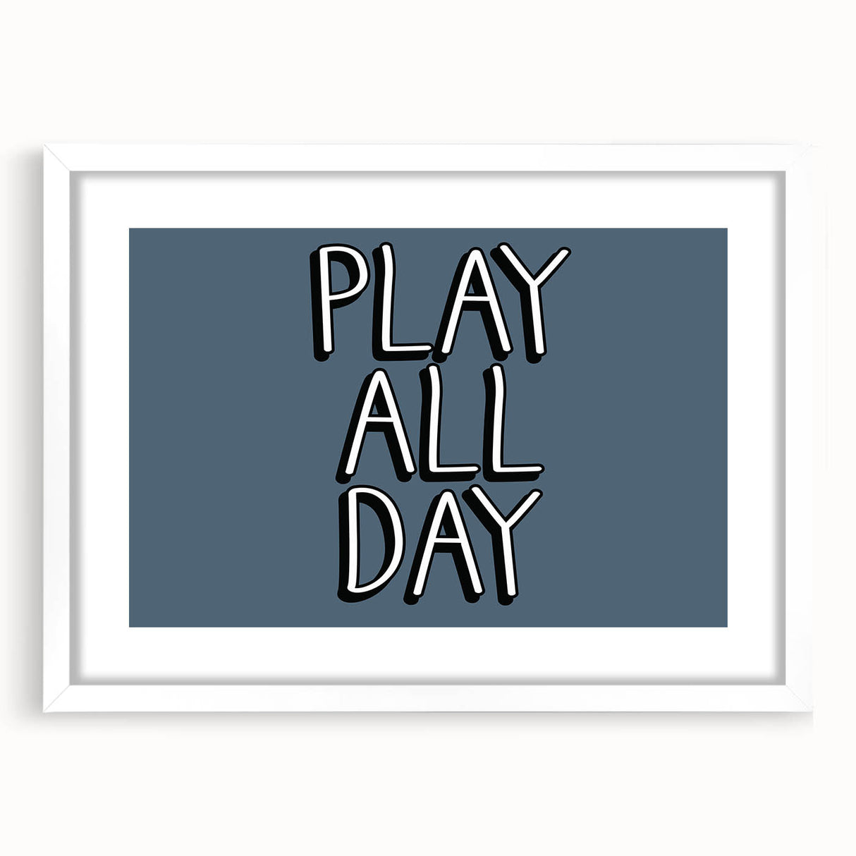 Play All Day Boys Room Wall Art – Kids Wall Art Prints for Playroom
