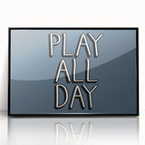 Play All Day Boys Room Wall Art – Kids Wall Art Prints for Playroom