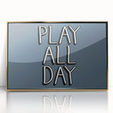 Play All Day Boys Room Wall Art – Kids Wall Art Prints for Playroom