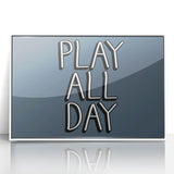 Play All Day Boys Room Wall Art – Kids Wall Art Prints for Playroom