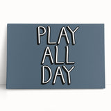 Play All Day Boys Room Wall Art – Kids Wall Art Prints for Playroom