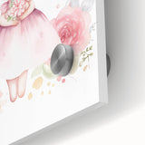 Floral Bunny Girls Room Wall Art – Nursery Print