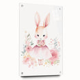 Floral Bunny Girls Room Wall Art – Nursery Print