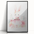 Floral Bunny Girls Room Wall Art – Nursery Print