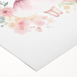 Floral Bunny Girls Room Wall Art – Nursery Print