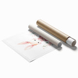 Floral Bunny Girls Room Wall Art – Nursery Print