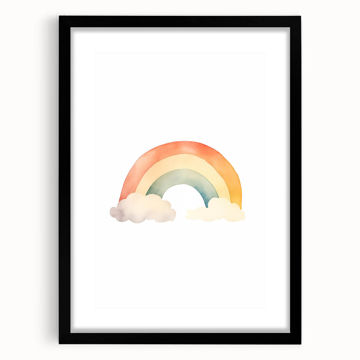 Watercolor Rainbow Nursery Wall Art – Baby Room Decor Prints
