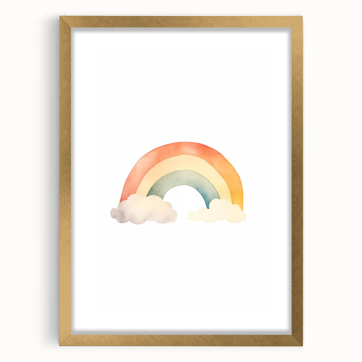 Watercolor Rainbow Nursery Wall Art – Baby Room Decor Prints
