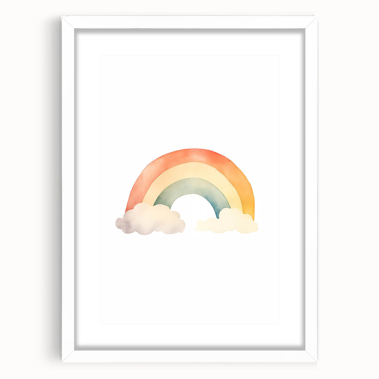 Watercolor Rainbow Nursery Wall Art – Baby Room Decor Prints