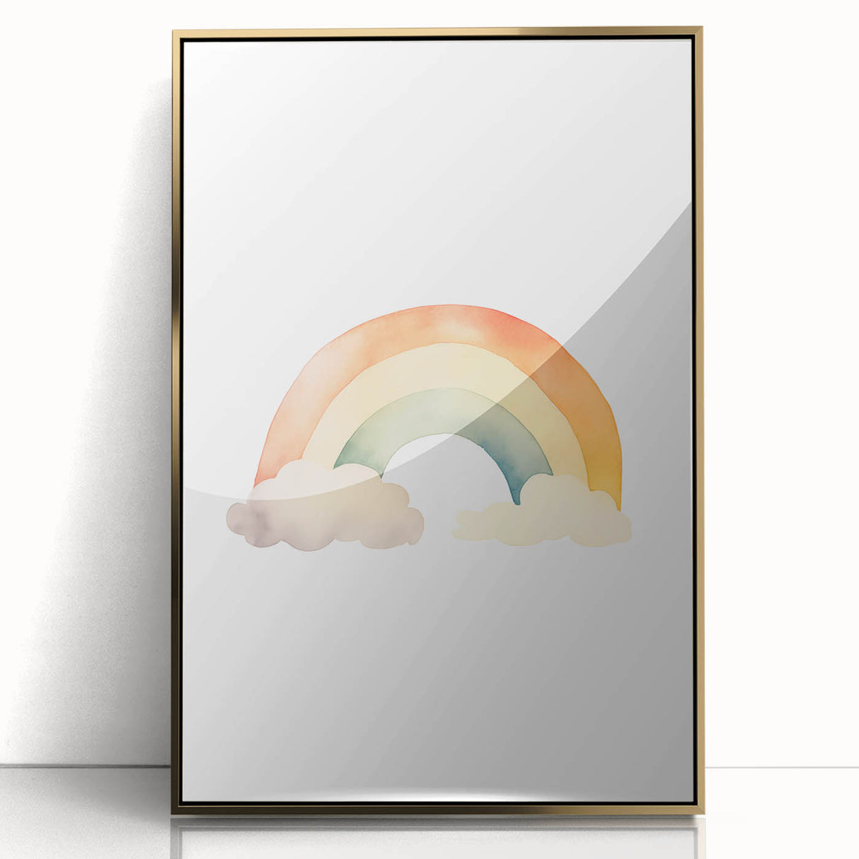 Watercolor Rainbow Nursery Wall Art – Baby Room Decor Prints