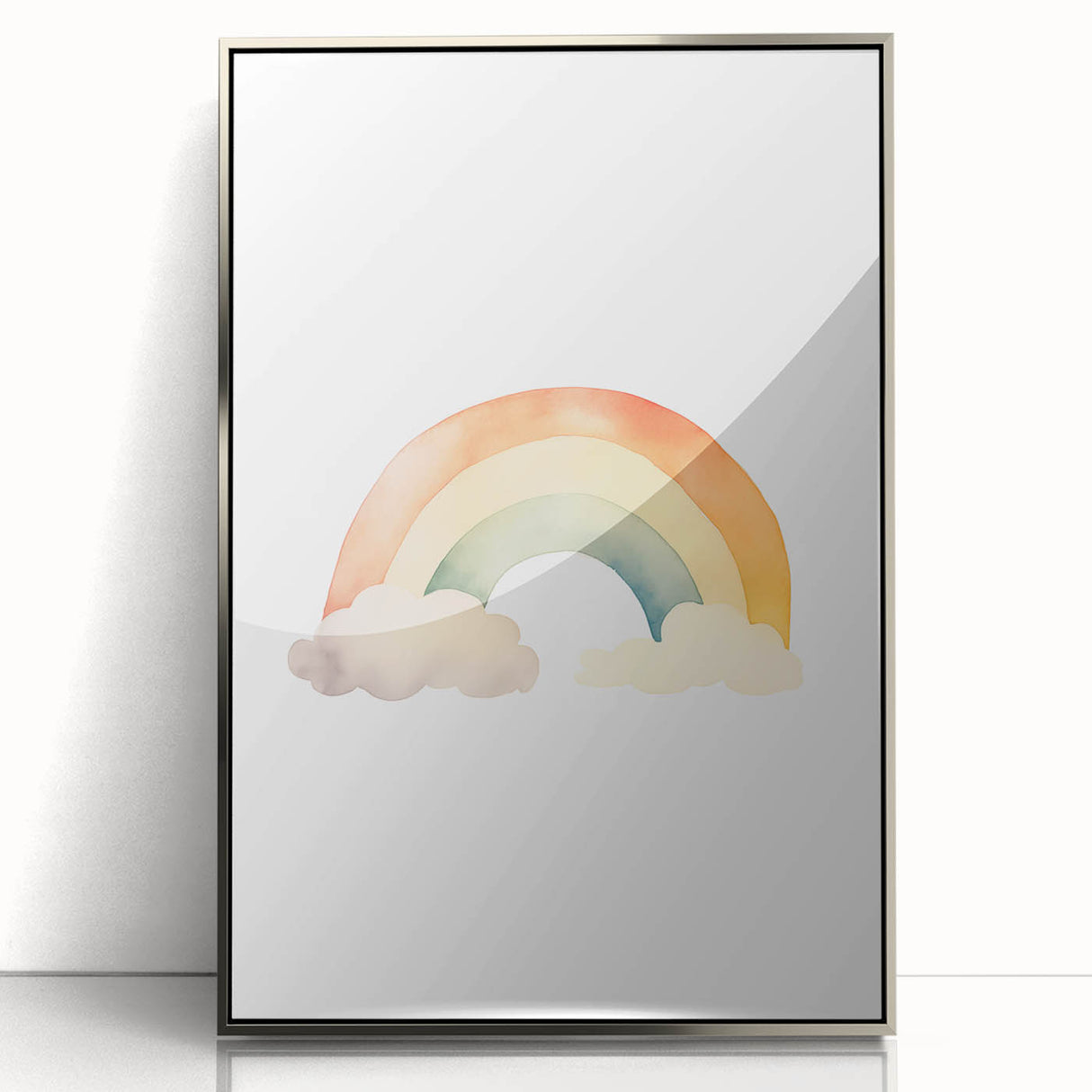 Watercolor Rainbow Nursery Wall Art – Baby Room Decor Prints