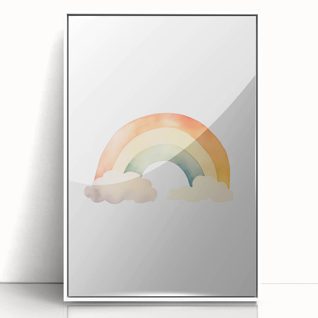 Watercolor Rainbow Nursery Wall Art – Baby Room Decor Prints