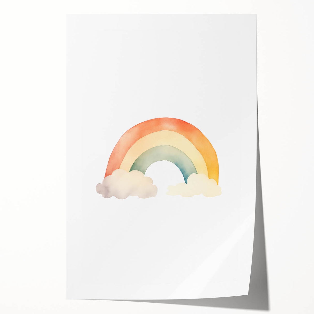 Watercolor Rainbow Nursery Wall Art – Baby Room Decor Prints