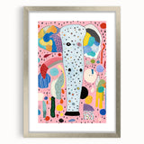 Abstract Elephant Kids Room Wall Art – Stretched Canvas for Kids