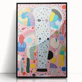 Abstract Elephant Kids Room Wall Art – Stretched Canvas for Kids