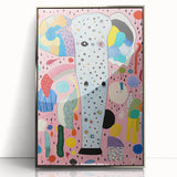 Abstract Elephant Kids Room Wall Art – Stretched Canvas for Kids