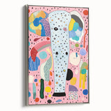 Abstract Elephant Kids Room Wall Art – Stretched Canvas for Kids