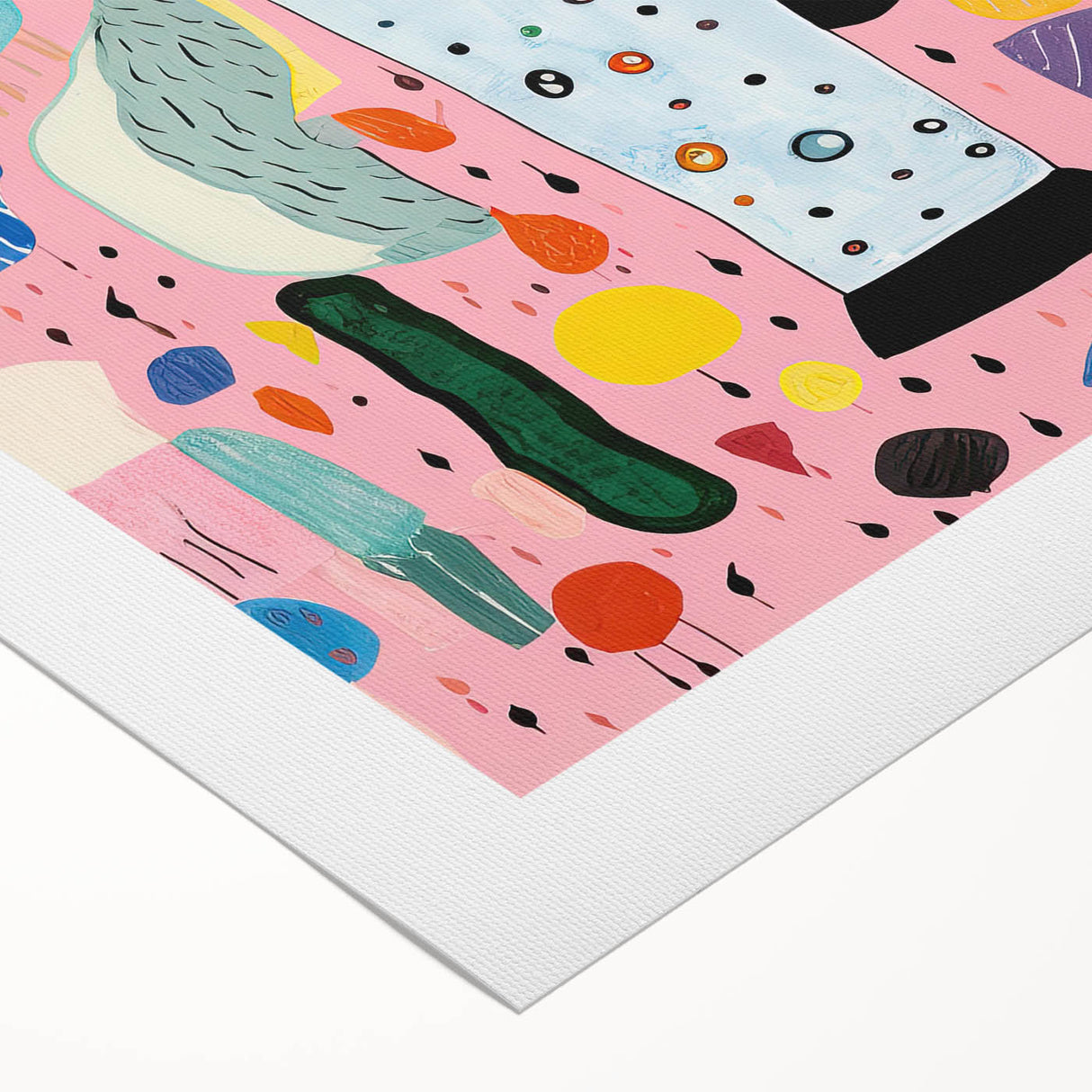Abstract Elephant Kids Room Wall Art – Stretched Canvas for Kids