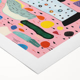 Abstract Elephant Kids Room Wall Art – Stretched Canvas for Kids