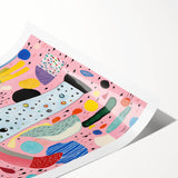 Abstract Elephant Kids Room Wall Art – Stretched Canvas for Kids