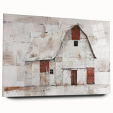 Landscape barn wall art displayed in a side view, featuring a vibrant acrylic glass finish that enhances the rustic charm, perfect for farmhouse decor enthusiasts.